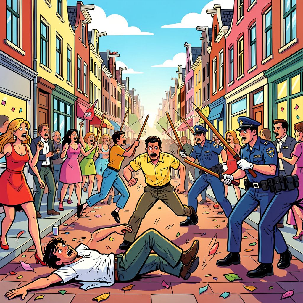 Een feest aan de Rhôneweg in Amsterdam eindigt in chaos en bruut geweld.
