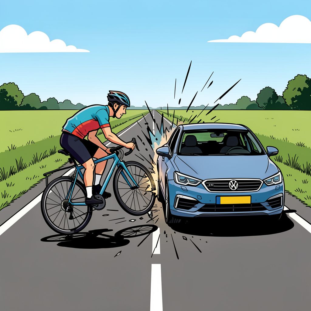 Een fietser raakt zwaargewond na een harde klap op de beruchte Maas en Waalweg.