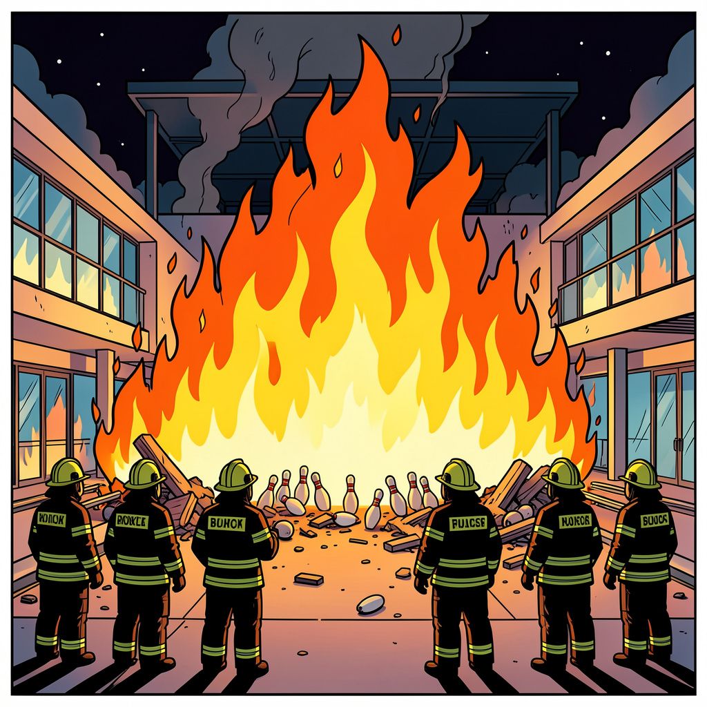 Grote brand legt bekend Leeuwarders bowlingcentrum volledig in de as.