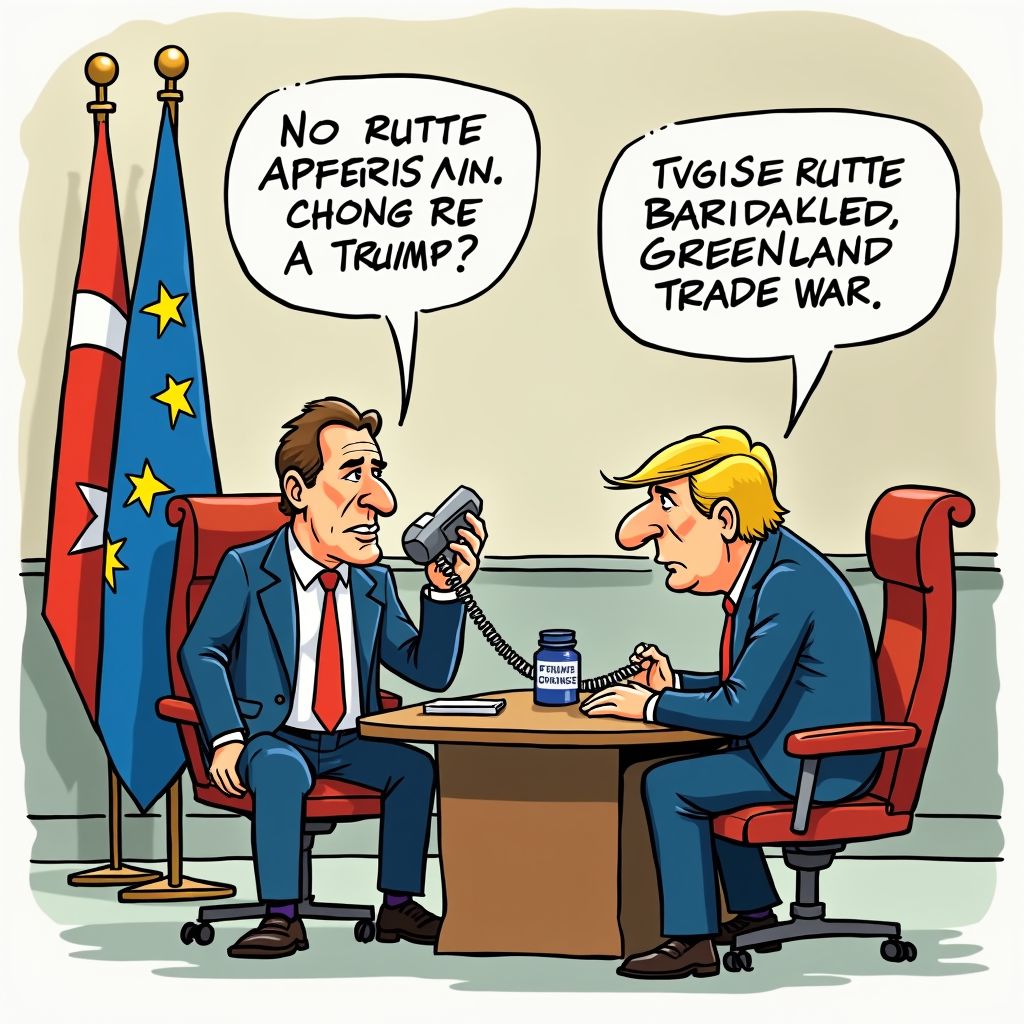 Rutte belt met Trump terwijl Europa zich opmaakt voor handelskrieg om Groenland