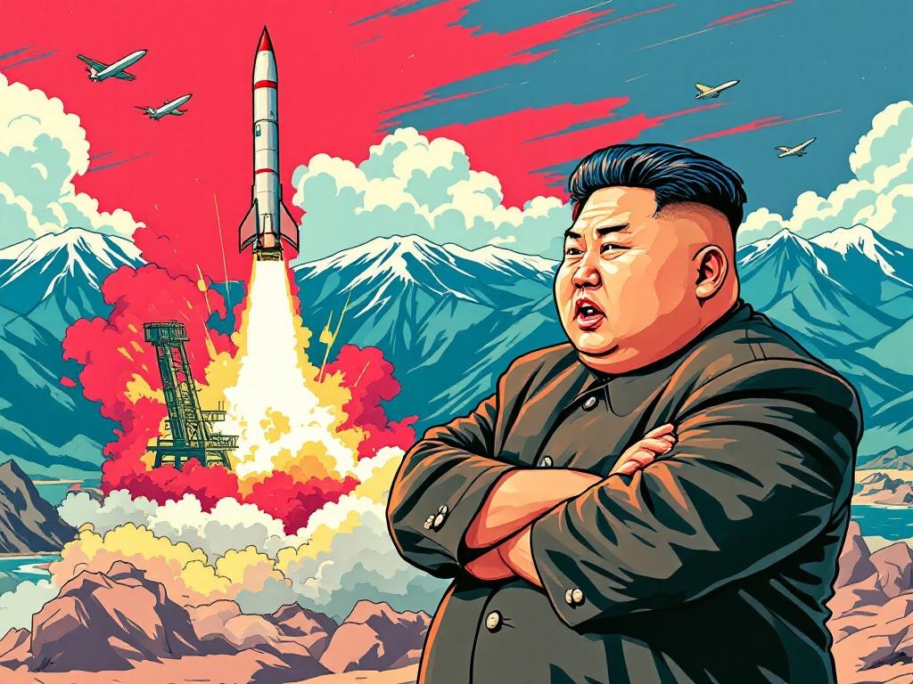 Kim Jong-un toont spierballentaal met geavanceerde rakettest aan grens