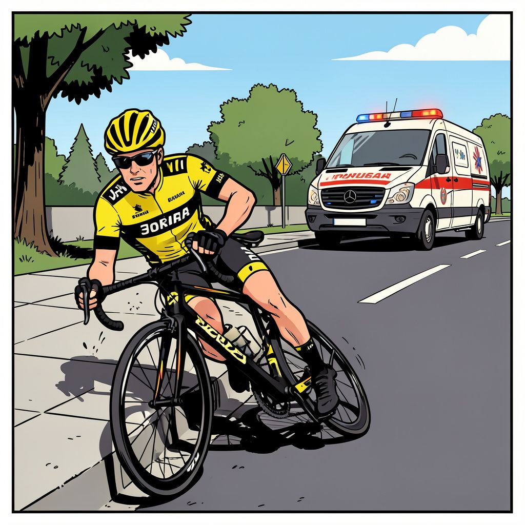 Een stoeprand maakt abrupt een einde aan de Tour van Jonas Vingegaard.