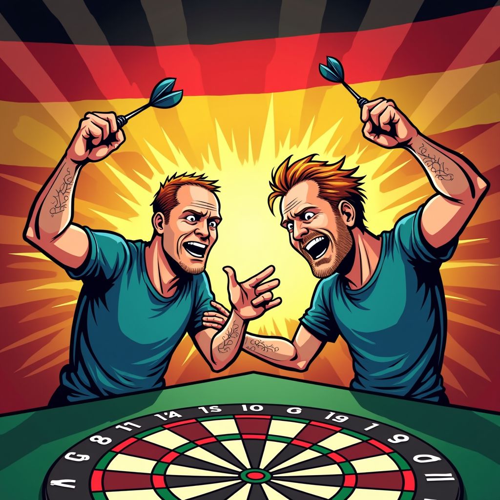 Michael van Gerwen krijgt zeldzame oorwassing van Duitse debutant in München