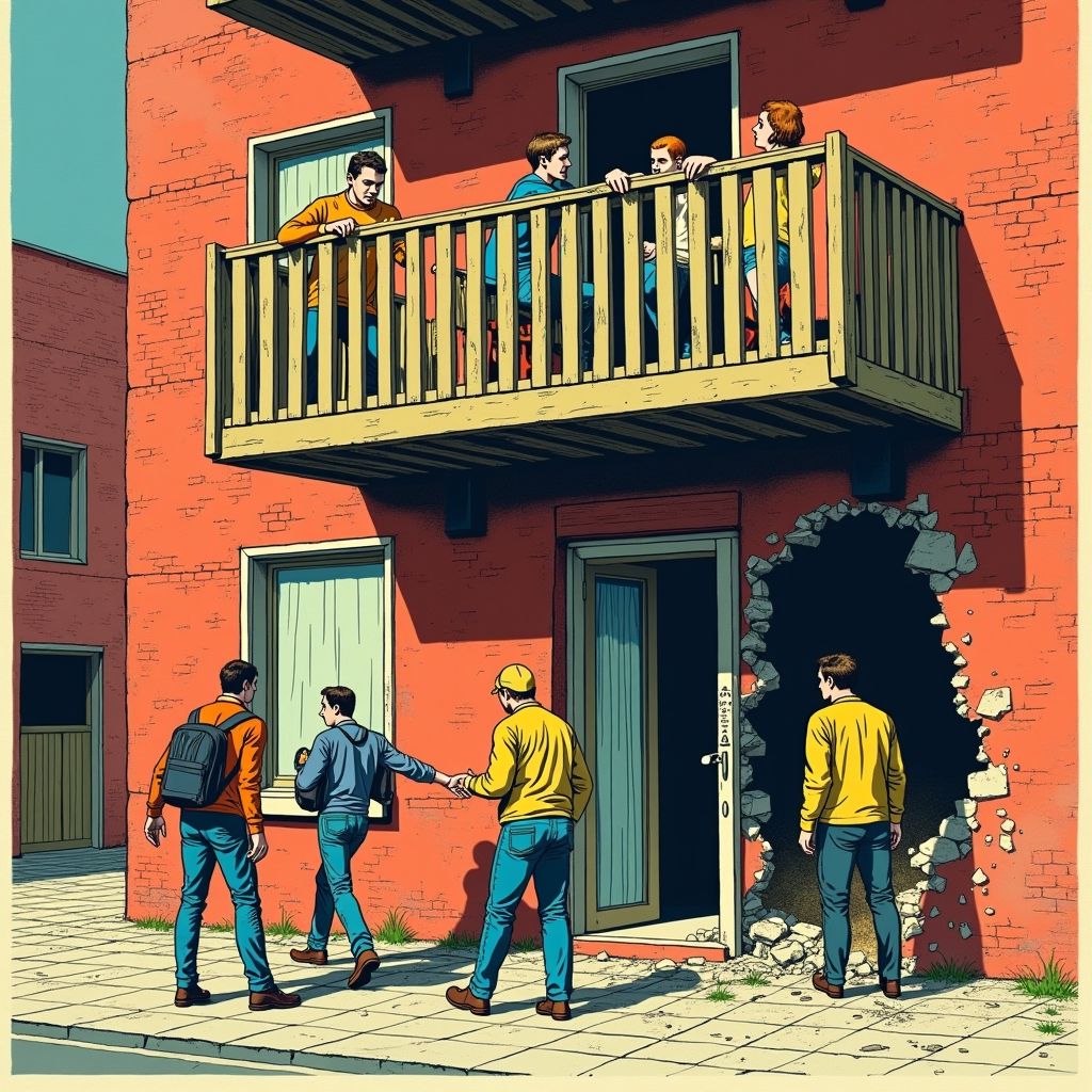 Tien studenten stonden op houten balkon toen het bezweek tijdens nachtelijk feest