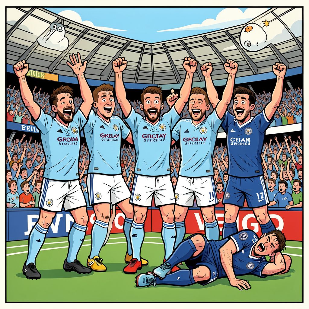 Manchester City vernedert Chelsea met 3-0 zege en komt op zes punten van Arsenal