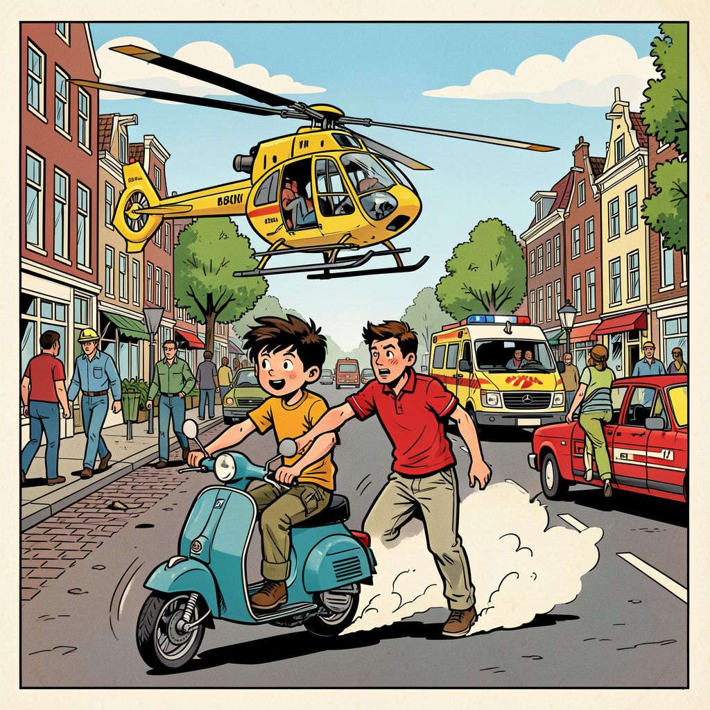 dertienjarige jongen vecht voor zijn leven na scooterbotsing in amsterdam