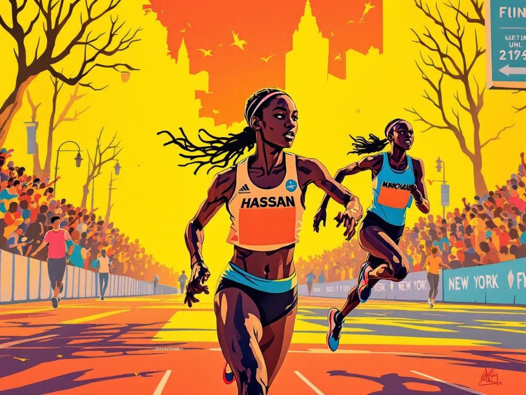 Sifan Hassan finisht als zesde in haar eerste New York Marathon terwijl Hellen Obiri baanbrecord verbrijzelt