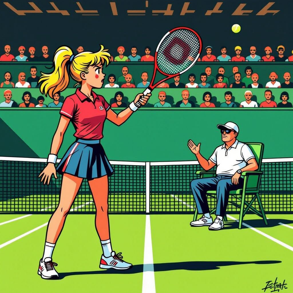 Frustratie op het heilige gras: Duitse tiener vliegt van Wimbledon na gevaarlijke racketworp