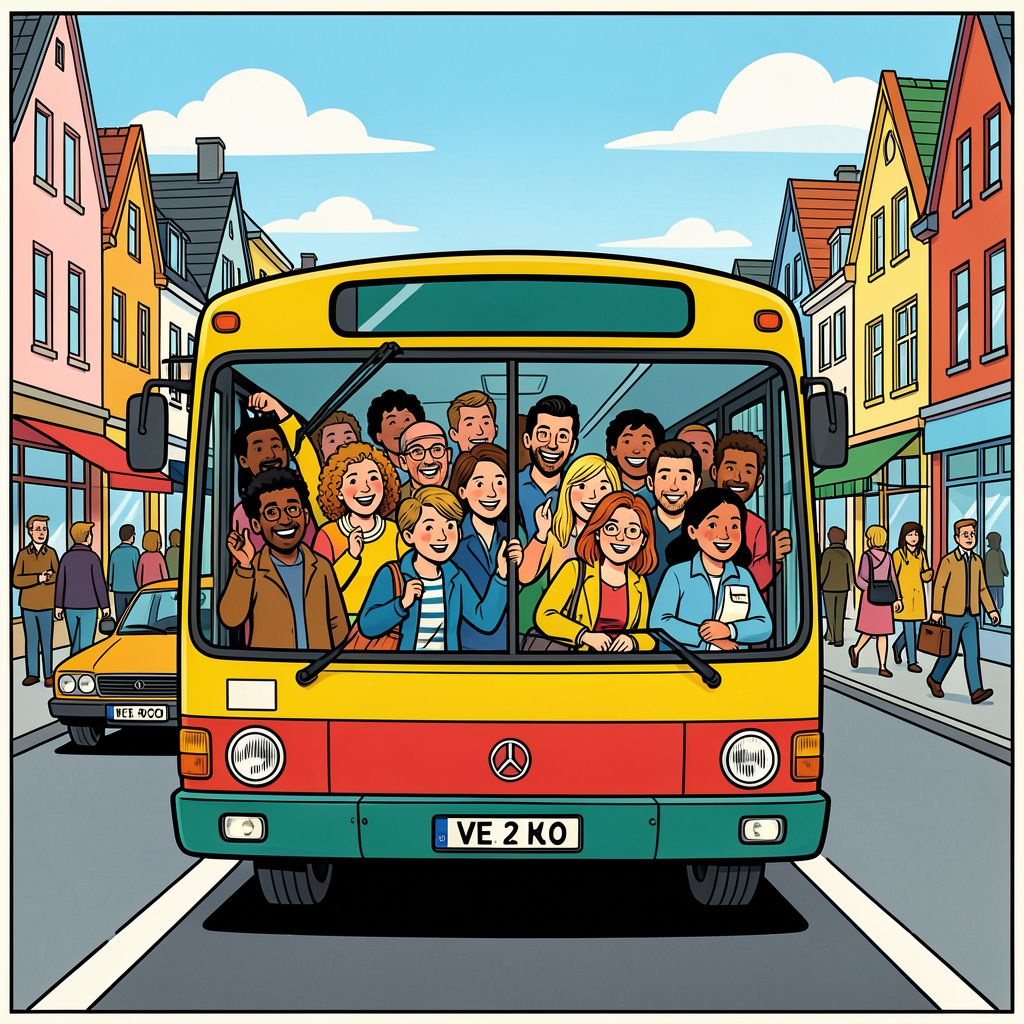 Venlo lost de Duitse parkeerchaos op met een gratis pendelbus die meteen bomvol zit.