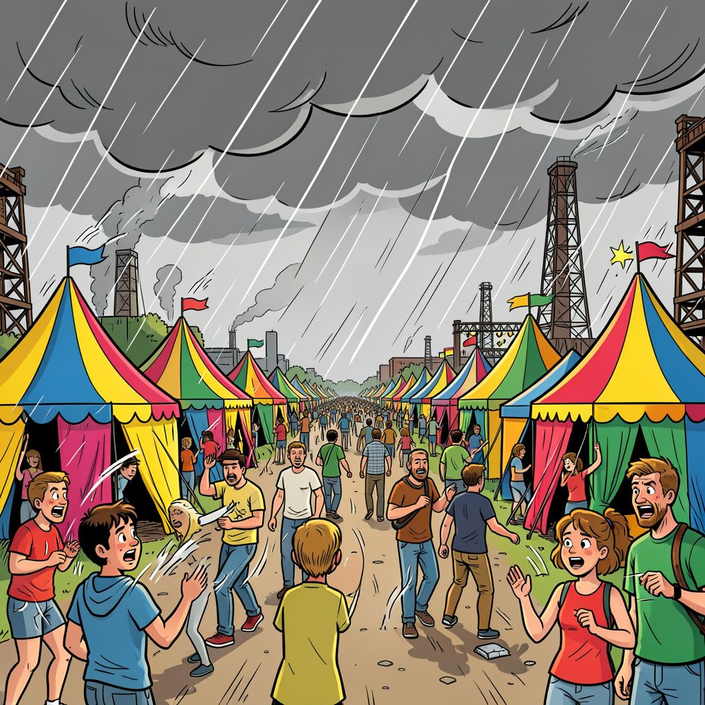 Storm Boelo legt festival stil op het NDSM-terrein.