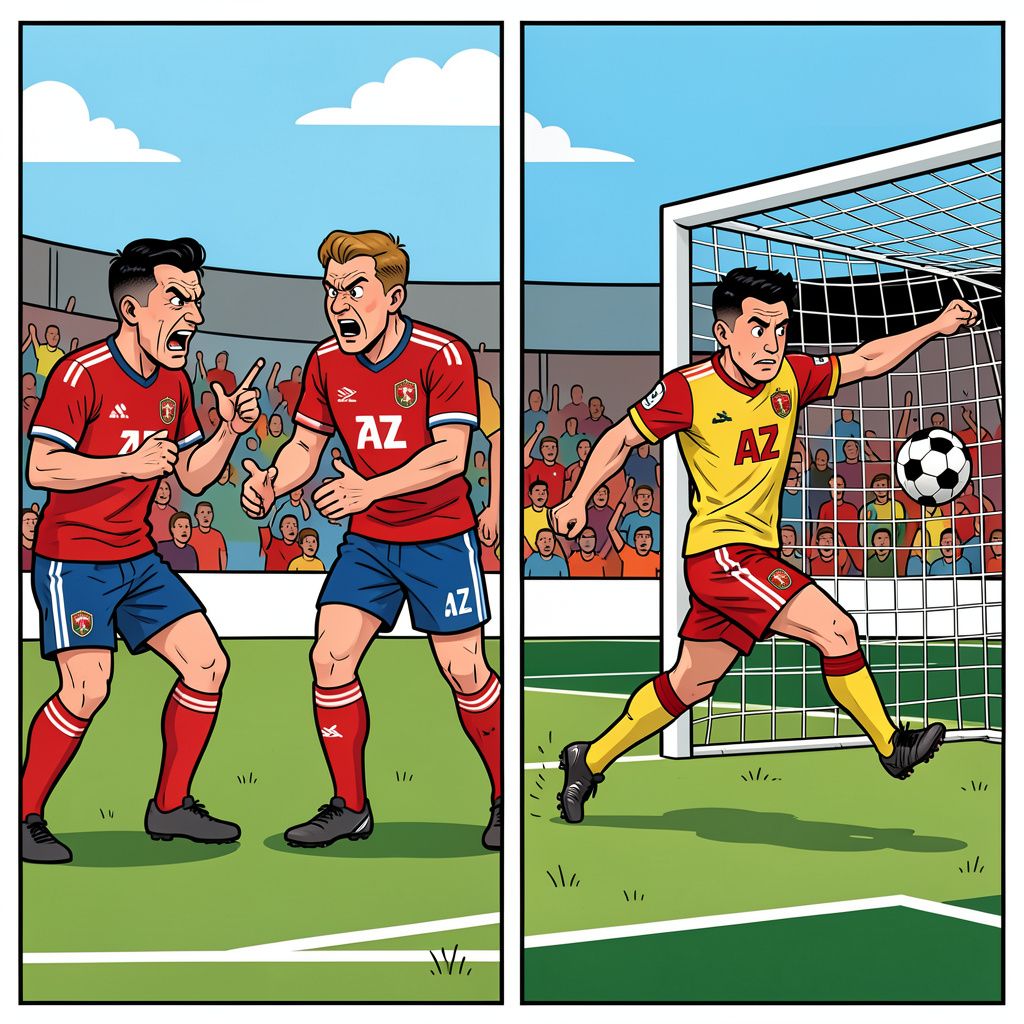 AZ-aanvaller Ro-Zangelo Daal ruziet met zijn trainer en schiet daarna Go Ahead Eagles aan gort.