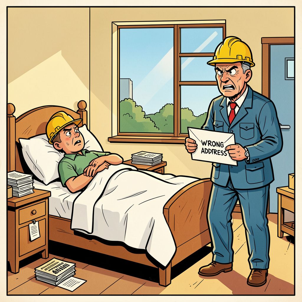 Bedrijf stuurt brieven naar verkeerd adres en stopt dan salaris zieke werknemer