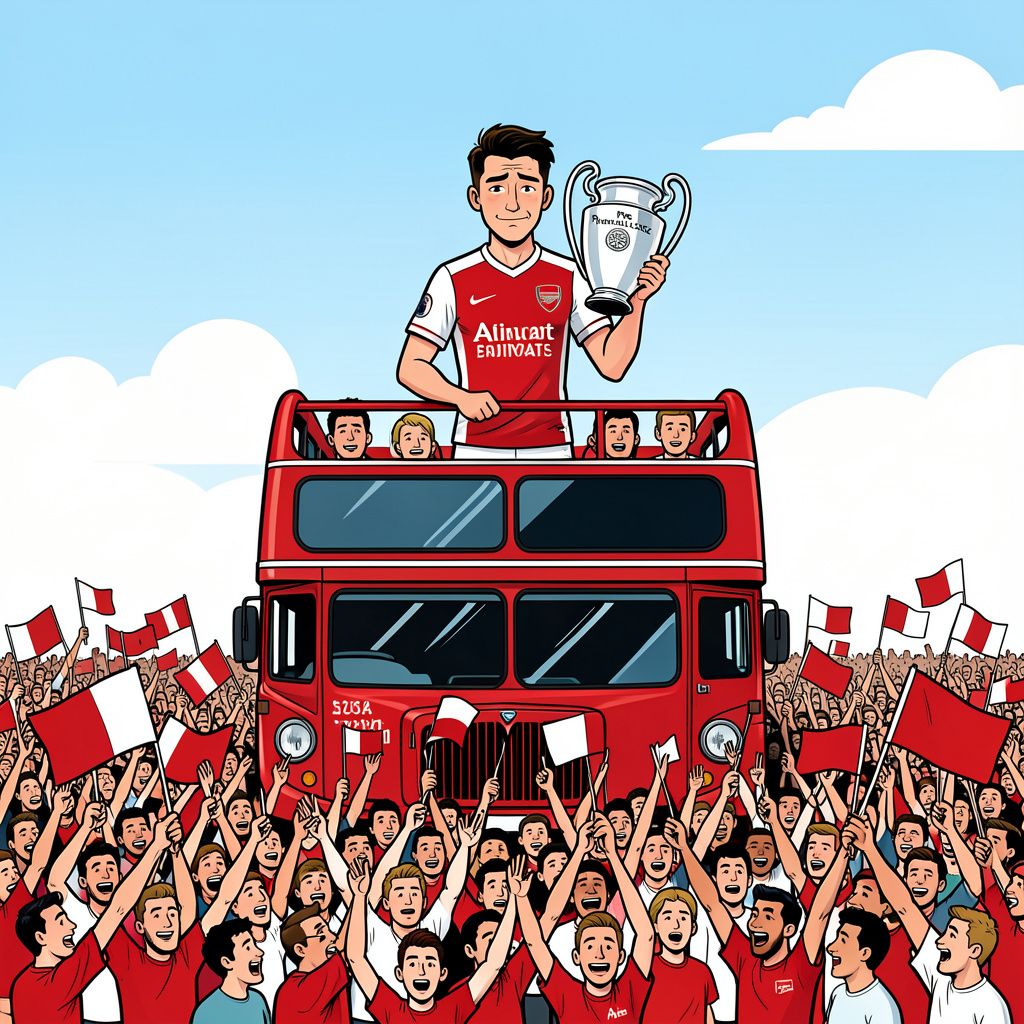 Timber viert Premier League-titel met 1,5 miljoen fans, maar de Champions League-beker gaat naar Parijs