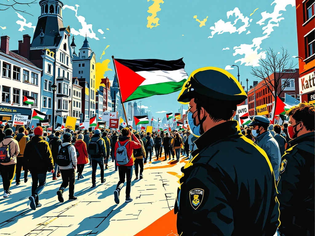 Bijzonder Pro-Palestina Protest in Katwijk: Onrust Ondanks Verbod