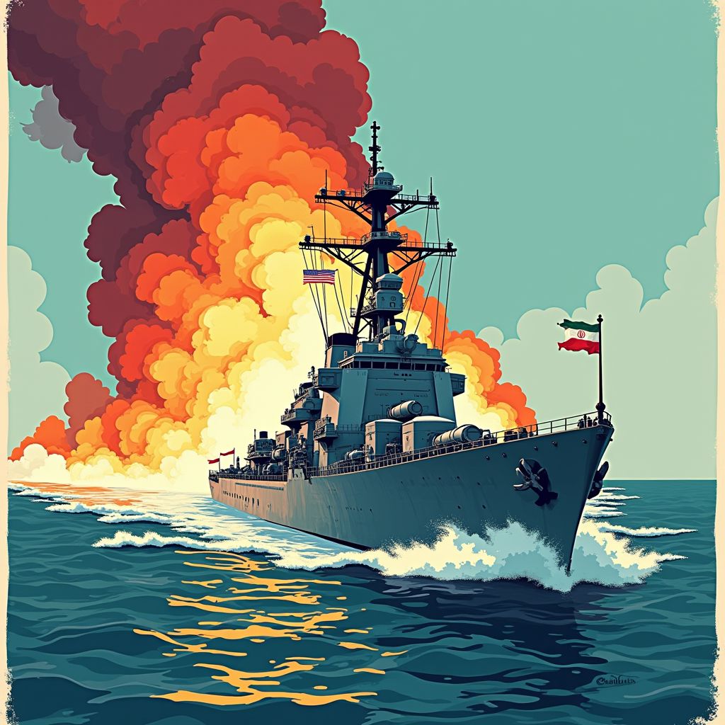 Amerika ontkent raketaanval op vliegdekschip terwijl Iran beweert vier raketten te hebben afgevuurd