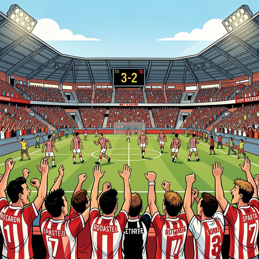 Sparta wint op feestelijk Kasteel met 3-2 van hekkensluiter Willem II.