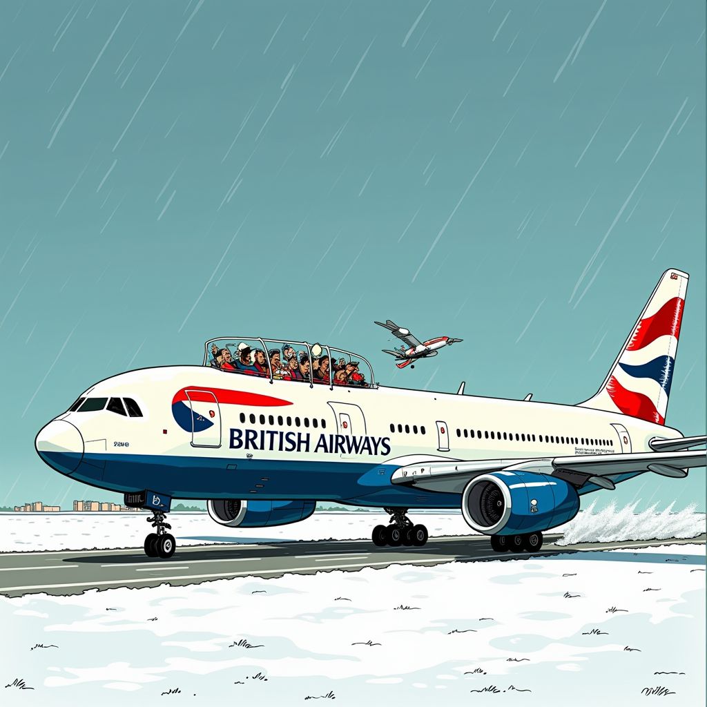 Passagiers zitten acht uur gevangen in British Airways vliegtuig op Schiphol tijdens sneeuwchaos