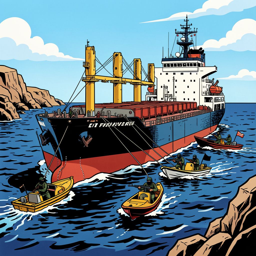 Somalische piraten kapen een omstreden olietanker voor de kust van Jemen.