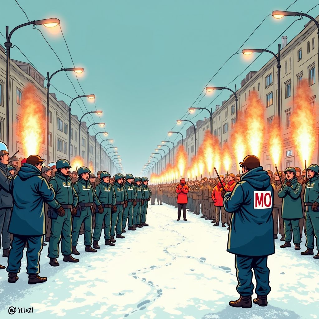 Vuurwerkmitrailleurs en waterkanonnen kleuren Milaanse olympische protesten