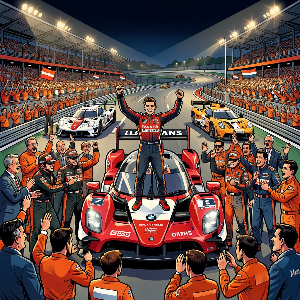 nyck de vries ramt de geschiedenisboeken in: zo won hij na 38 jaar weer le mans voor nederland