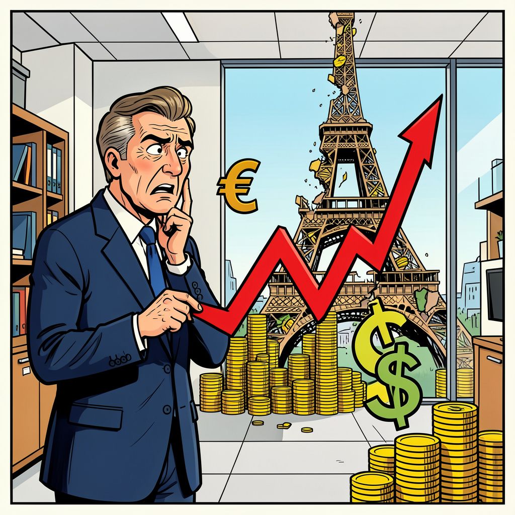 Frankrijk kampt met een enorme staatsschuld en sleurt de euro mee in zijn val.