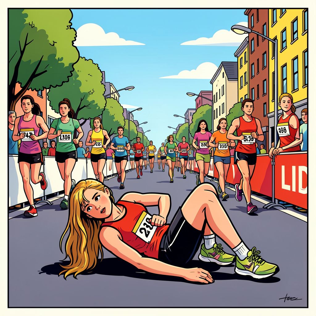 Een 15-jarig meisje uit Oegstgeest overleed gisteren tijdens de halve marathon van Leiden
