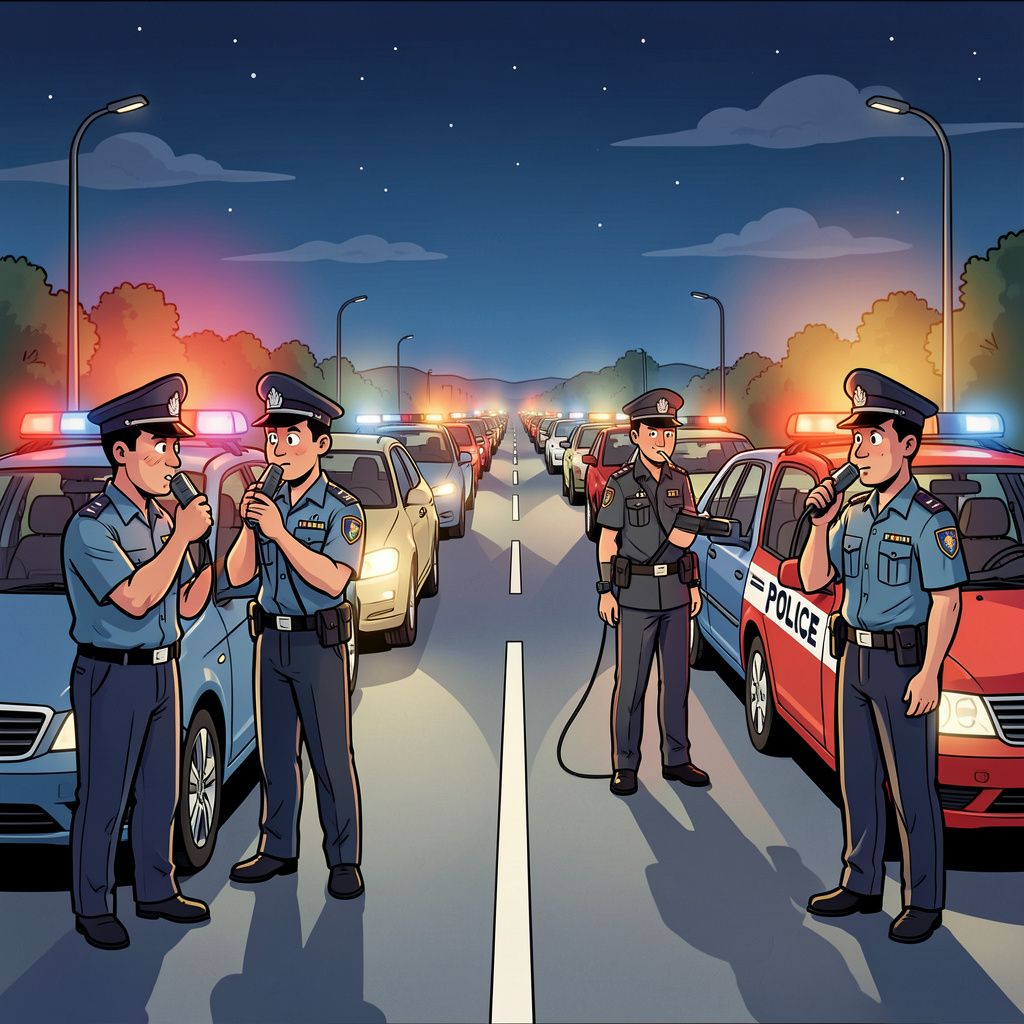 De politie filtert tientallen gevaarlijke bestuurders uit het verkeer tijdens een megacontrole.
