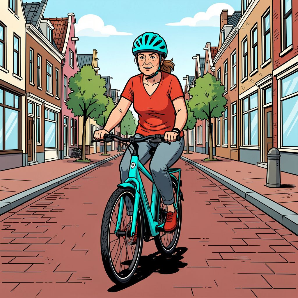 Waar is de Tilburgse vrouw met de opvallende turquoise fietshelm gebleven?