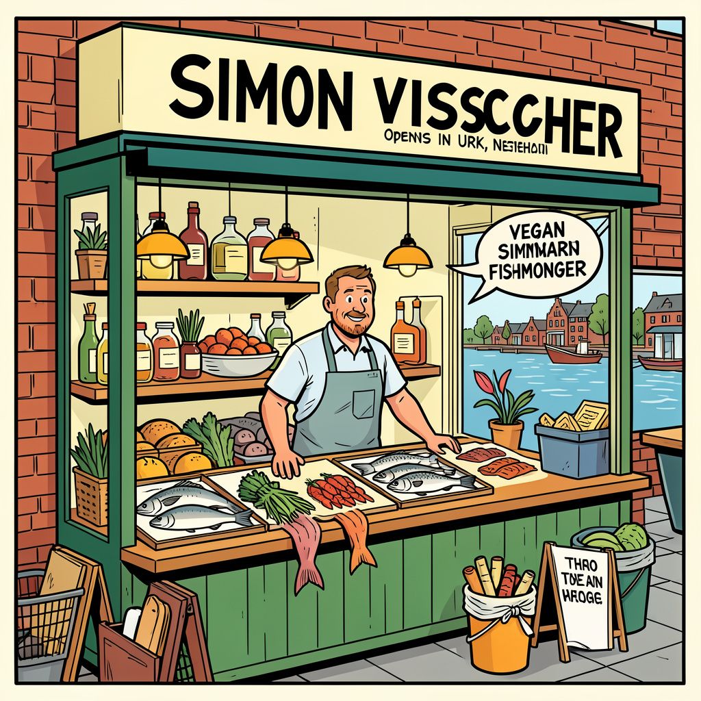 Een vegan visboer opent zijn winkel uitgerekend in het meest traditionele vissersdorp van Nederland