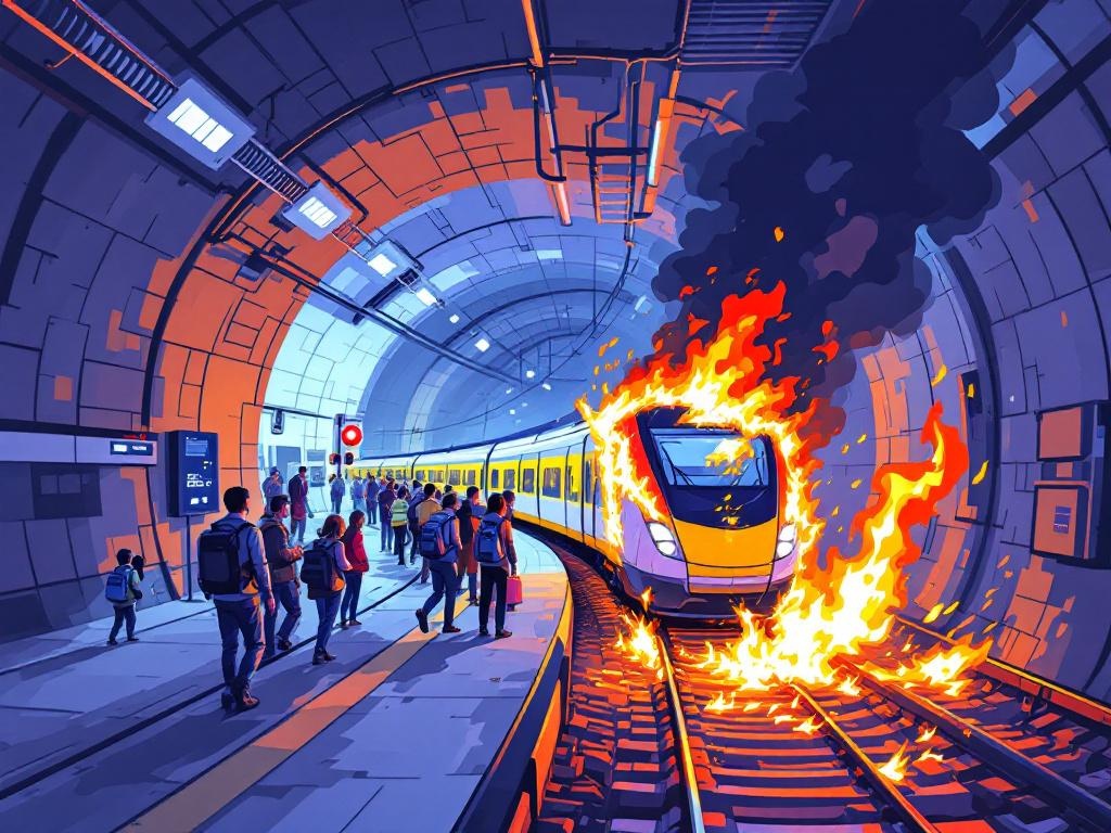 Eurostartrein vat vlam in ondergrondse tunnel Rotterdam Blaak met 200 passagiers aan boord