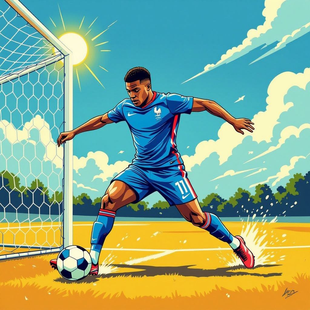 Frankrijk zweet zich bij veertig graden naar de kwartfinale dankzij een penalty van Mbappé.