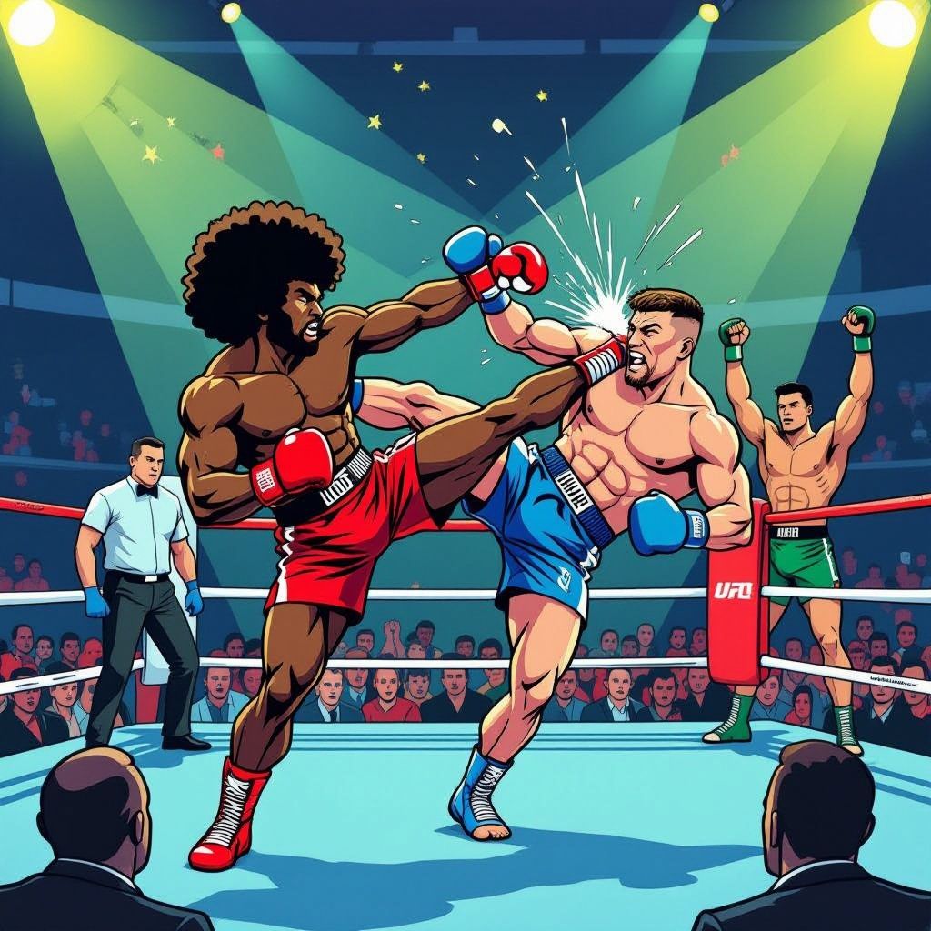 mory kromah slaat tegenstander knock-out met één knie en blijft koning van het zwaargewicht