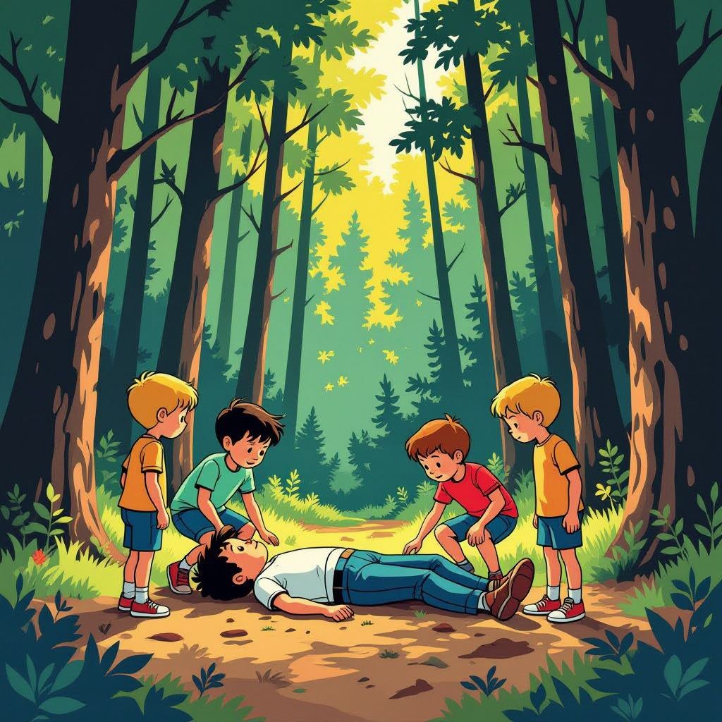 Vijf kinderen van zeven tot negen jaar vinden dode man tijdens verstoppertje in Brabants bos