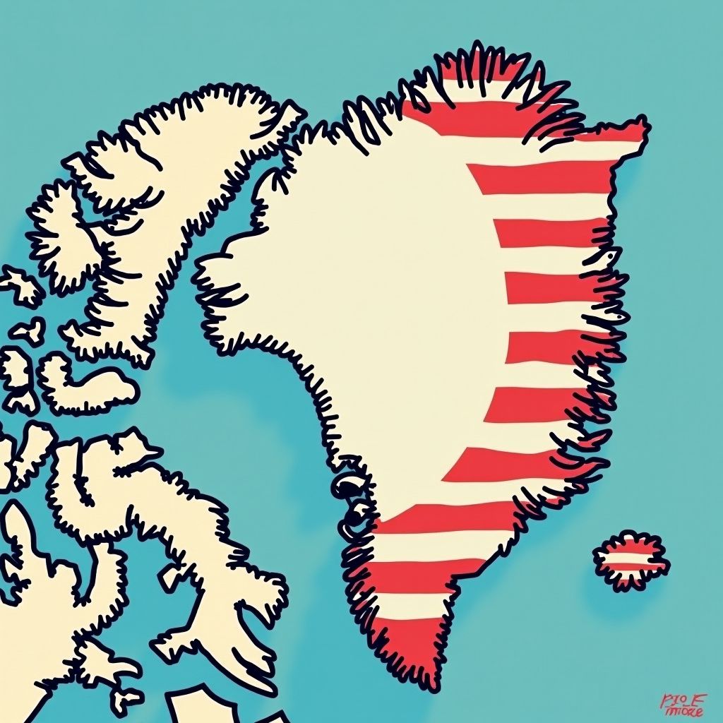 Echtgenote van Trump-adviseur post Groenland in Amerikaanse kleuren met tekst 'spoedig'