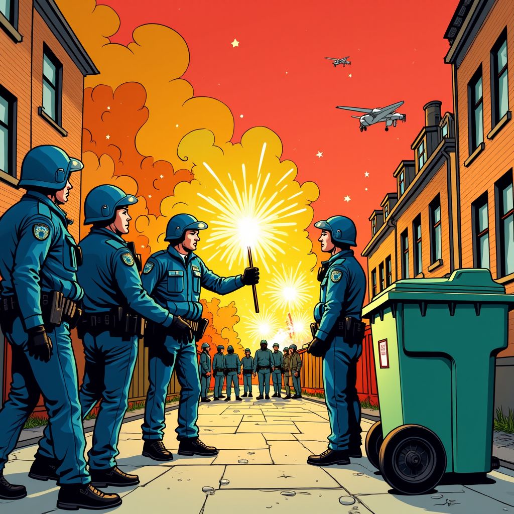 Politie houdt niemand aan ondanks urenlange chaos in Floradorp waar vuurwerk naar agenten vloog