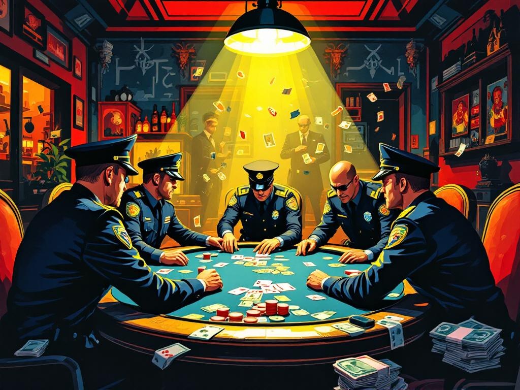 Tientallen agenten rollen illegaal gokhuis op terwijl spelers nog aan pokertafels zitten