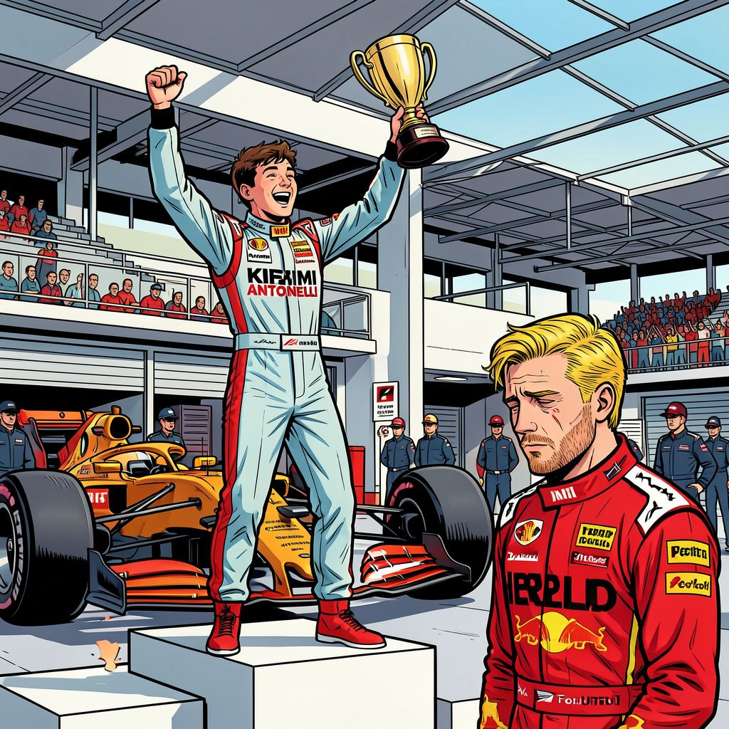 Kimi Antonelli grijpt de macht in Austin en zet Max Verstappen definitief buitenspel.