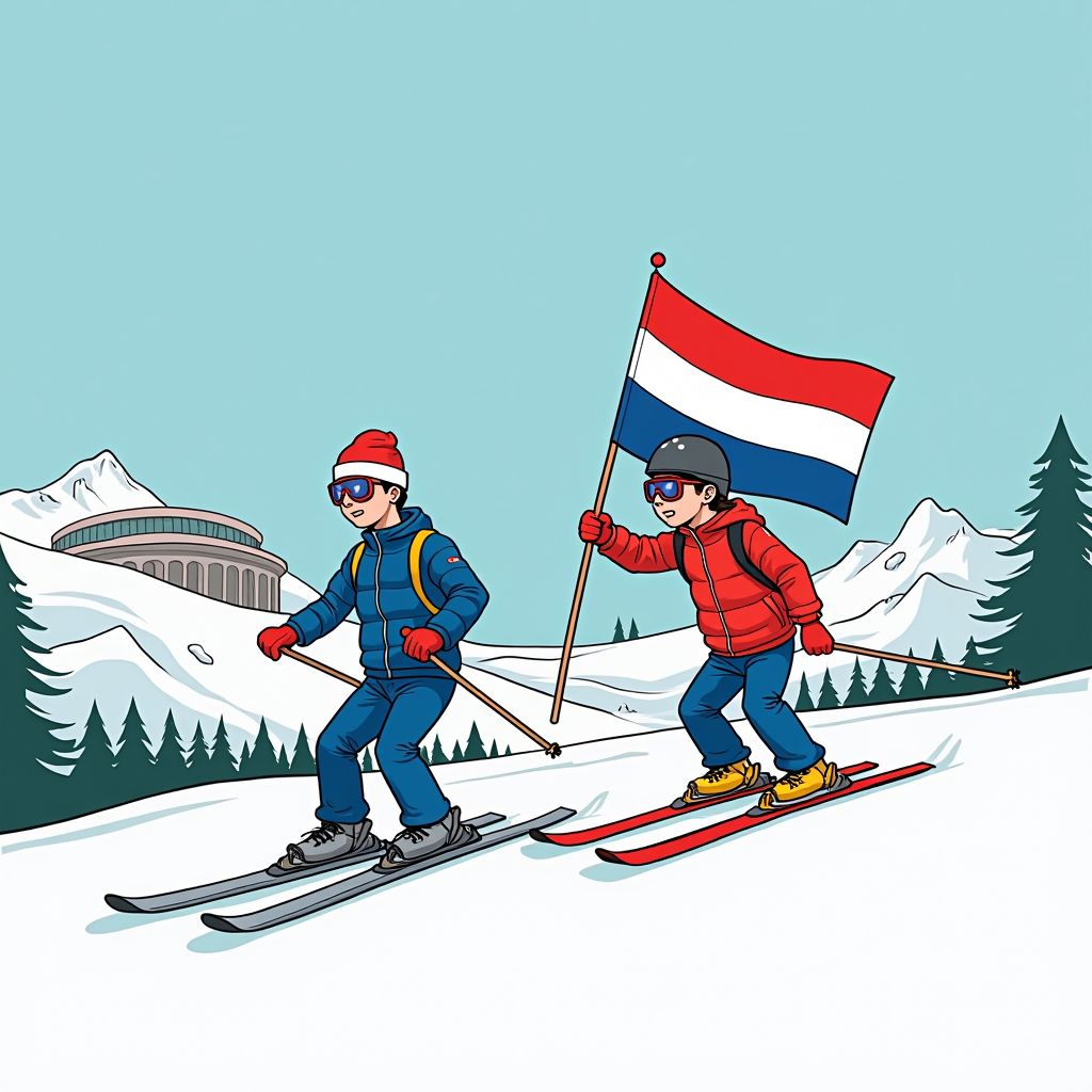 Nederlandse vlaggendragers staan op twee plekken tegelijk tijdens opening Winterspelen 2026