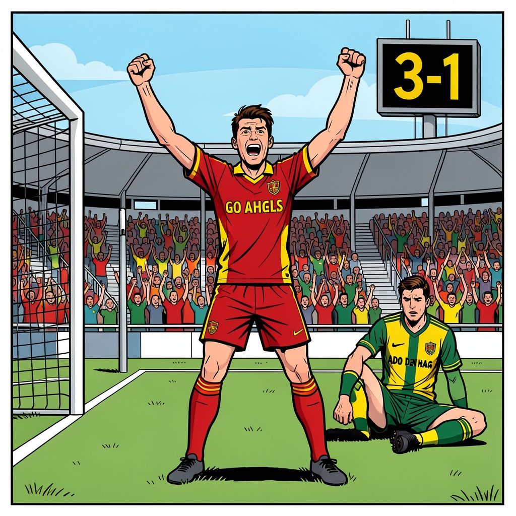 Go Ahead Eagles klimt naar de tweede plek na een overtuigende zege op ADO Den Haag.