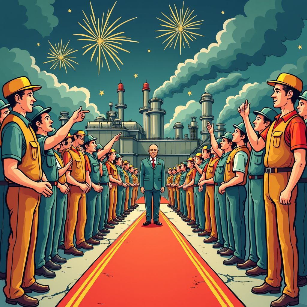 Indiase fabrieksmedewerkers denken dat Oos Kesbeke een echte koning is en geven hem koninklijke ontvangst