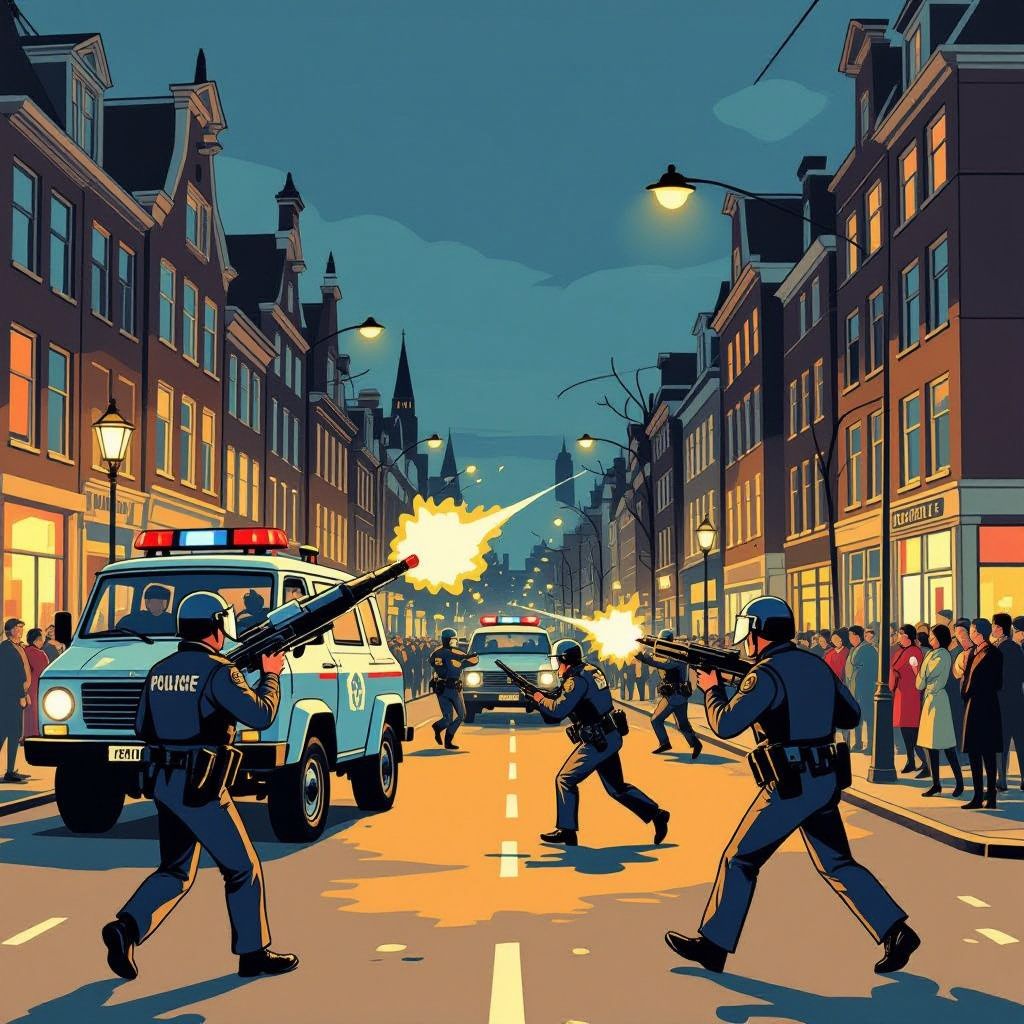 Marokkaanse WK-feestvreugde loopt in diverse steden uit op felle confrontaties met de ME.