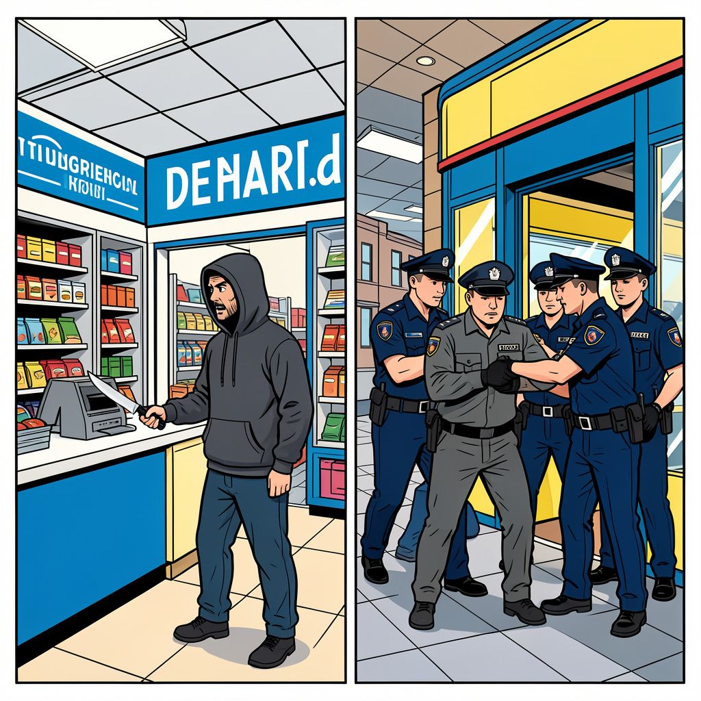 Een overvaller met een mes bedreigt de Albert Heijn in Vlaardingen en vlucht met lege handen.