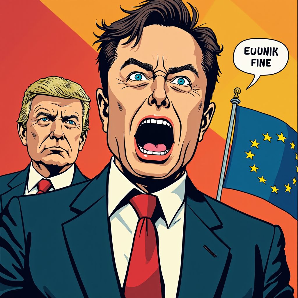 Elon Musk eist afschaffing van de EU na recordboete van 120 miljoen euro voor X.