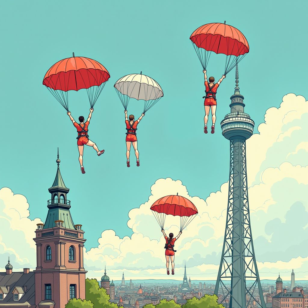 Vier basejumpers springen illegaal van 103 meter hoge Amstel Tower en verdwijnen spoorloos