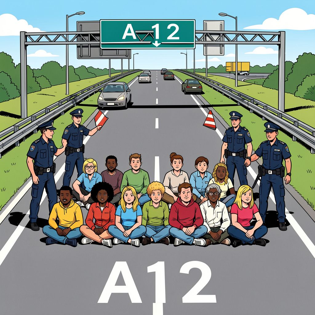 Het Openbaar Ministerie pakt klimaatklevers op de A12 pas aan bij de derde overtreding.