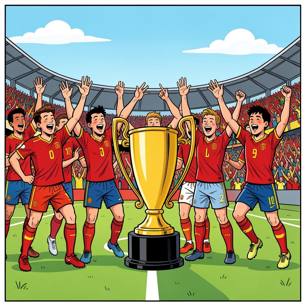Spanje pakt de Europese titel voor junioren zonder ook maar één tegendoelpunt te incasseren.