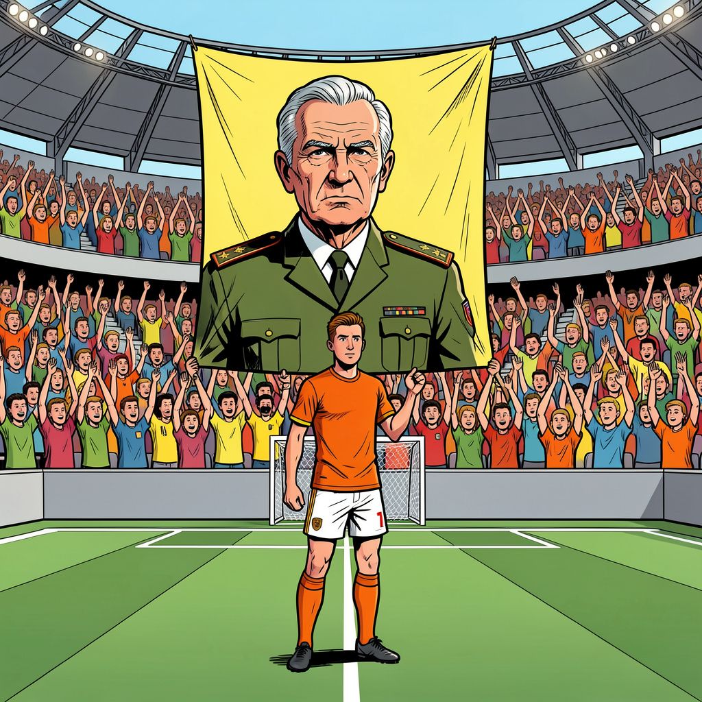 Oranje debuteert in Servisch stadion vol Mladic-verering.