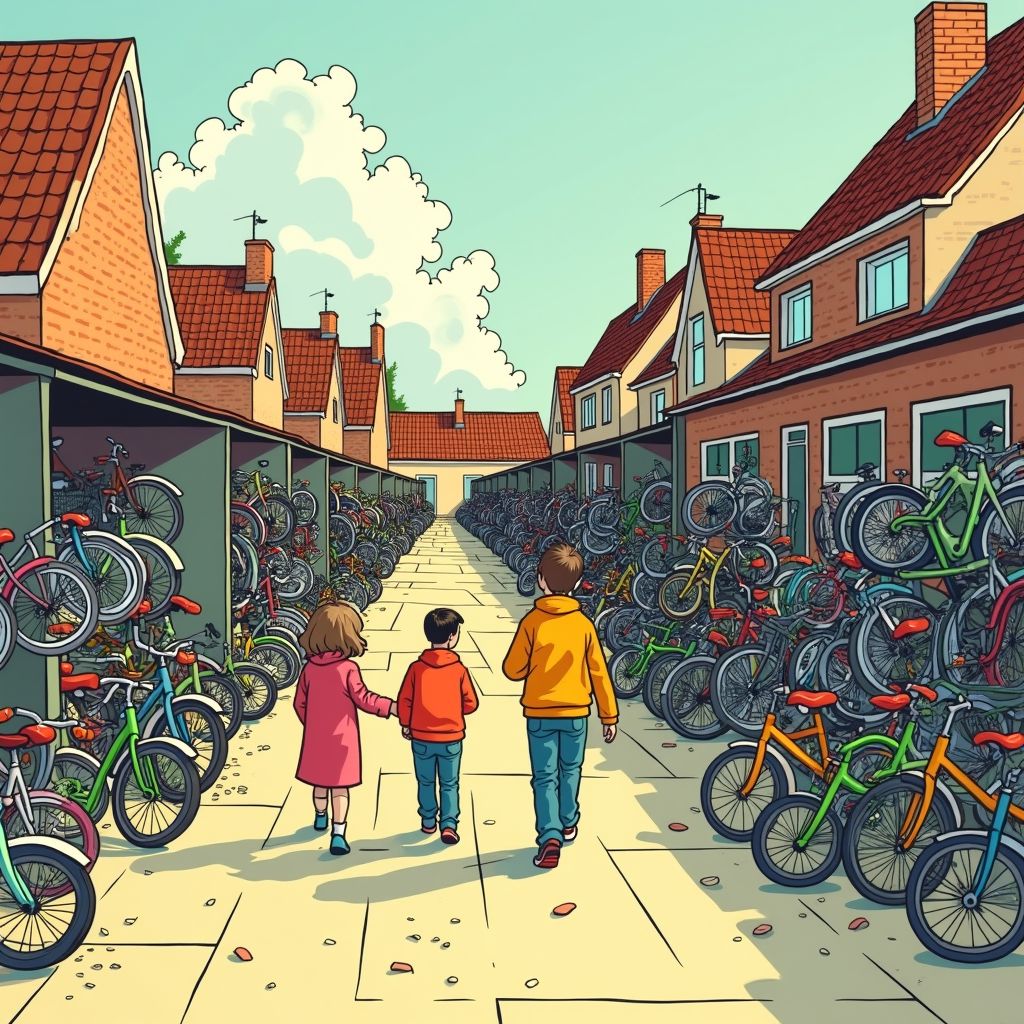 Duizend kinderfietsen staan ongebruikt in Haagse schuren terwijl kinderen lopend naar school moeten