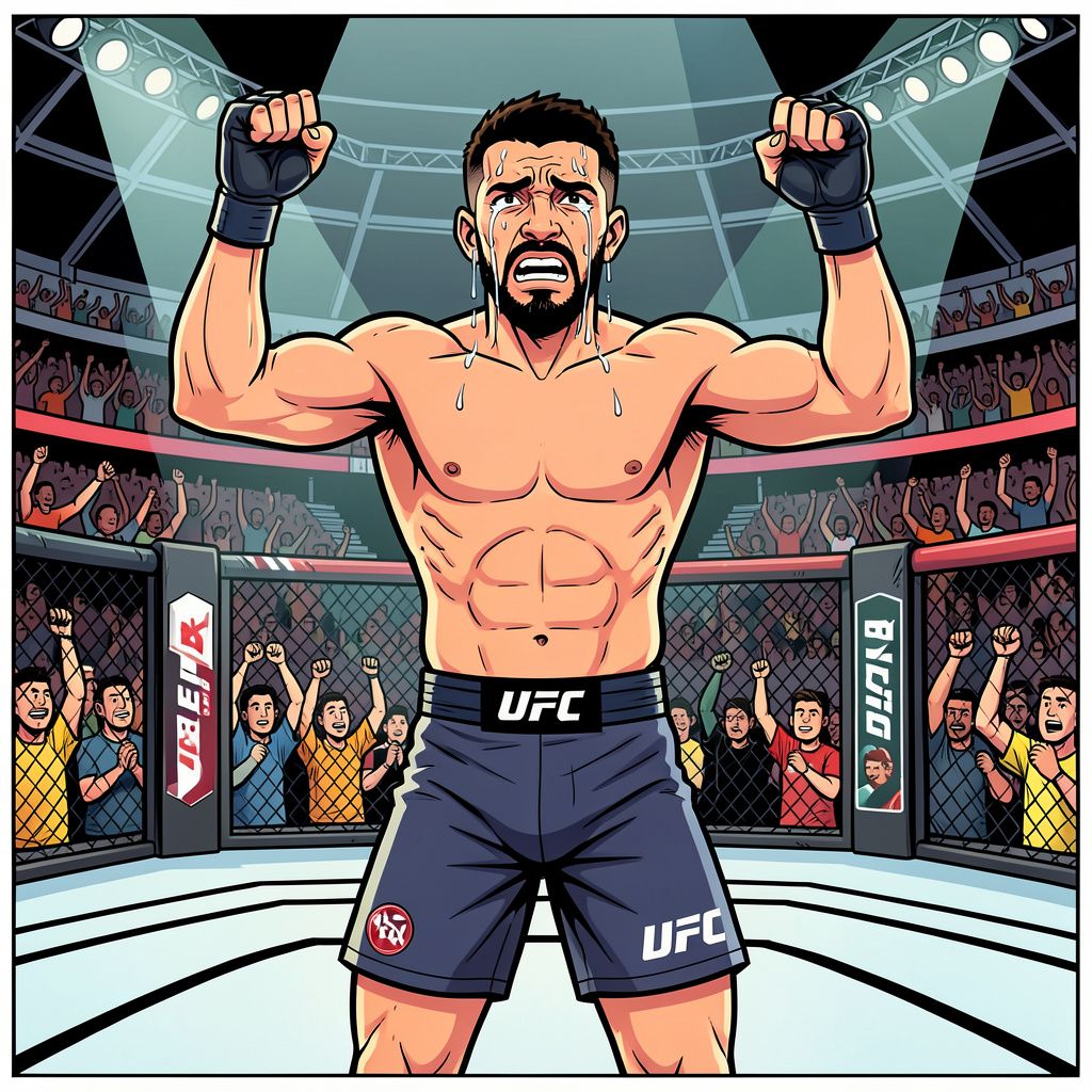 Na weken van opoffering knokt een emotionele Reinier de Ridder zich naar de overwinning in de UFC.