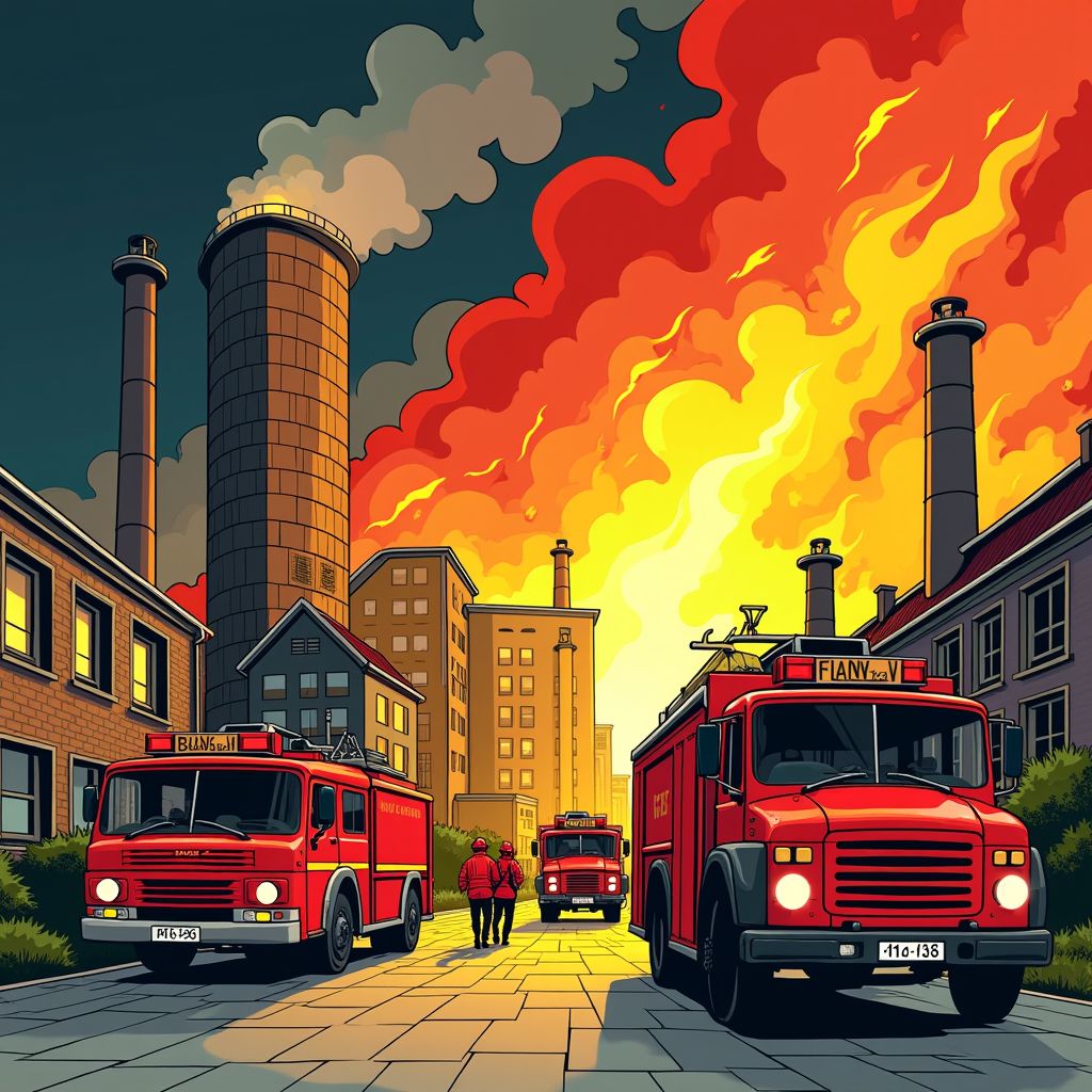 Vlammen slaan uit het dak terwijl hele regio uitrukt voor brand Machine Techniek Hoogeveen